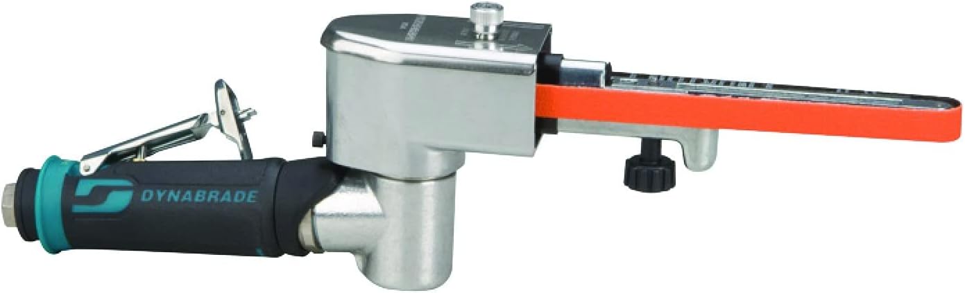 Dynabrade (40352) Dynafile II Abrasive Belt Tool | 0.4 hp 25,000 RPM Pneumatic Motor, 7 Degree Offset | For 1/8'-3/4' (3-19 mm) Wide x 18' (457 mm) Long Belts