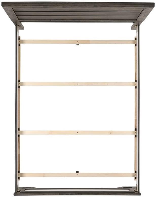 BOWERY HILL Solid Wood 3-Piece Youth Full Panel Bedroom Set, Wire Brush Gray Finish, Includes Bed, Chest, Nightstand, Felt-Lined Drawers, Rustic Design, Spacious Storage, Inset Panels, Ideal for