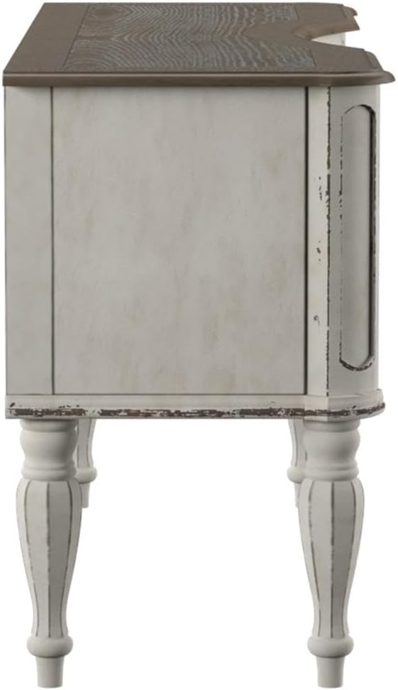 Liberty Furniture Industries Magnolia Manor Vanity Desk, W54 x D18 x H30, White