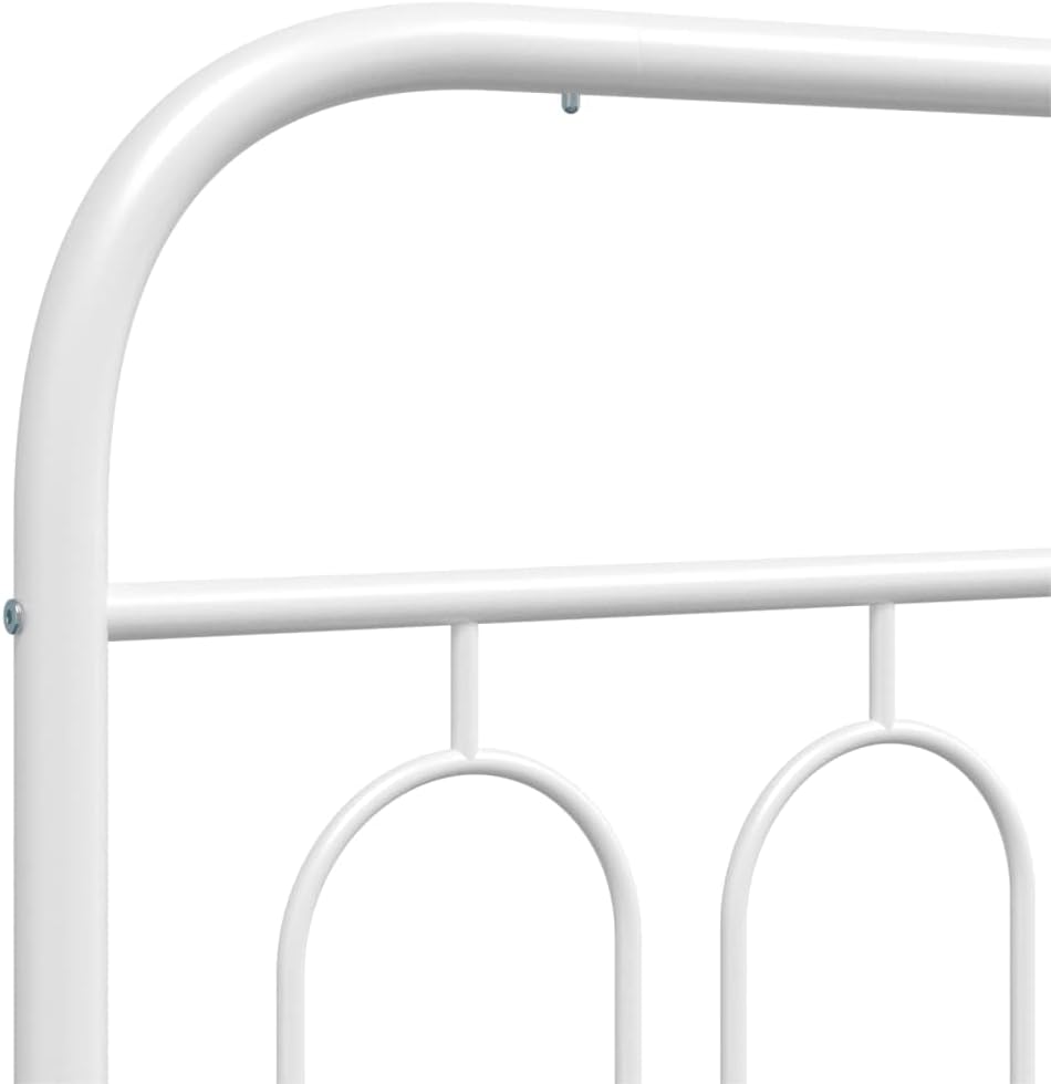 White King Size Metal Bed Frame with Platform Storage, Sturdy Steel Construction and Modern Rectangular Design for Bedroom, Easy Assembly with Screwdriver, Supports Two