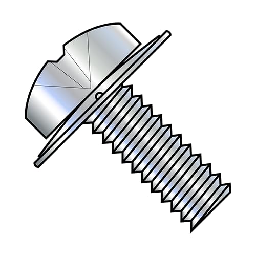 10-32 x 1/4' SEMS Screws/Square Cone Washer/Phillips/Pan Head/Steel/Zinc / 7000 Pc. Carton