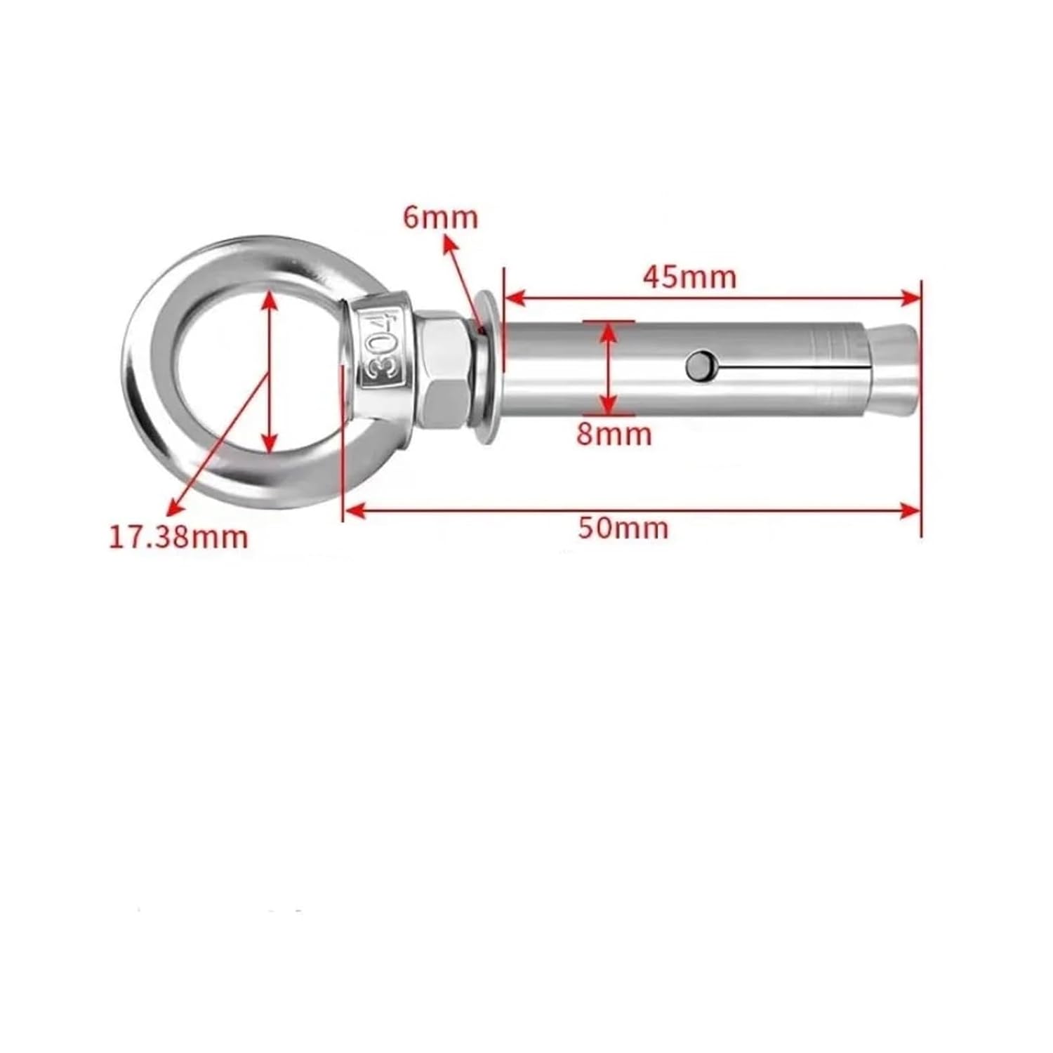 Anchor Bolts,Expansion Bolt, 304 Stainless Steel Sleeve Anchor Concrete Expansion Eye Bolt Installation Artiifact Hook Long Universal Ring Screws(M16,120mm)