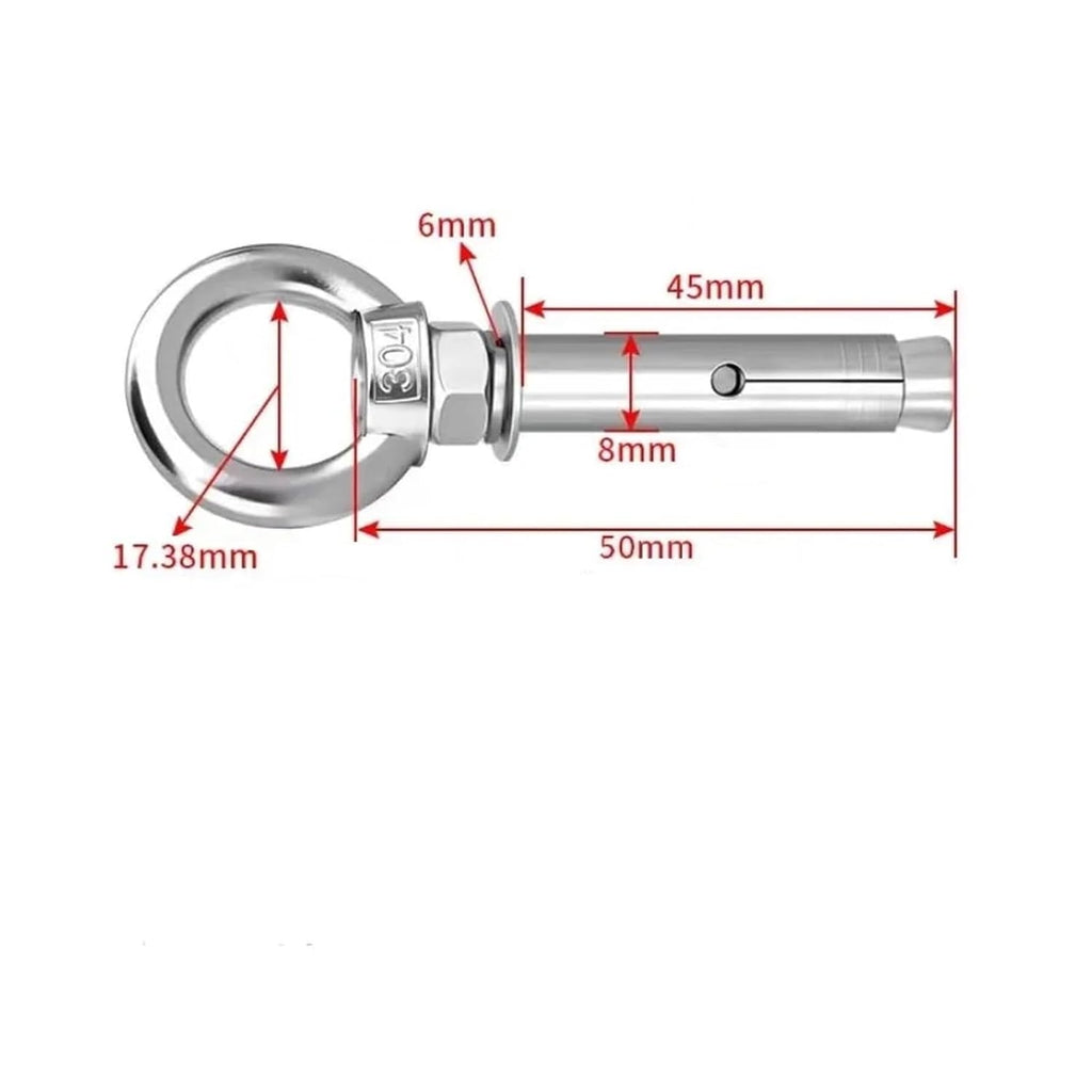 Anchor Bolts,Expansion Bolt, 304 Stainless Steel Sleeve Anchor Concrete Expansion Eye Bolt Installation Artiifact Hook Long Universal Ring Screws(M16,150mm)