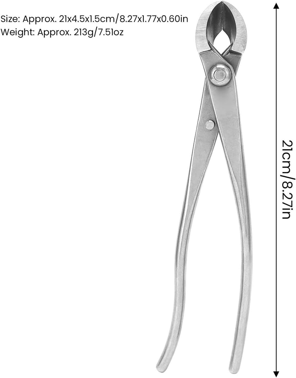 Professional Bonsai Tool 8.27in Stainless Steel Bonsai Shears, Root Cutter Trunk Splitter Complete Gardening Tool Set for Bonsai Tree Care, Pruning, Trimming Bonsai Starter Kit Succulent Tools Set