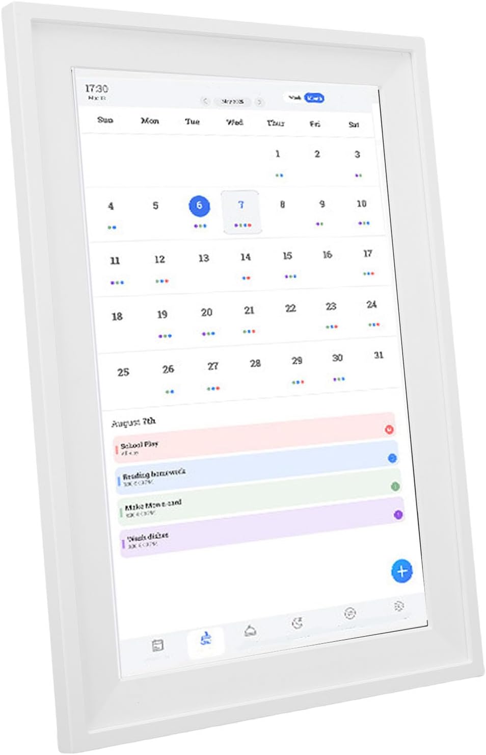 Tangxi 15.6 Inch Smart Digital Calendar 2025, Family Calendar with Touchscreen Chore Chart & Meal Planner for Family Schedules, Digital Photo Frame & Memo Board (US Plug 100‑240V)