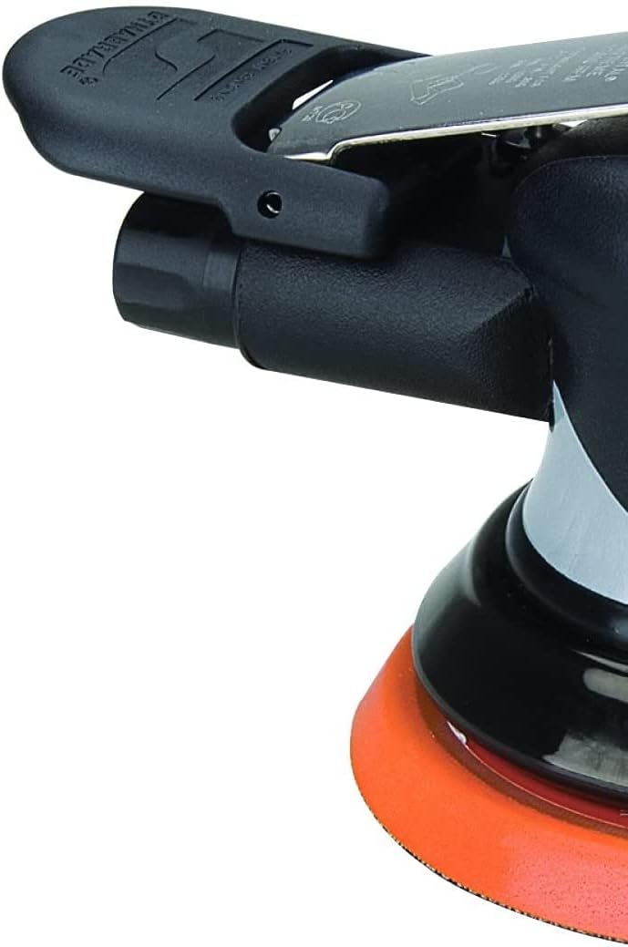 Dynabrade (56815) Dynorbital Supreme 5' (127 mm) Diameter Random Orbital Sander, Non-Vacuum | Proportionate 3/16' (5 mm) Diameter Orbit | 12000 RPM Pneumatic Motor