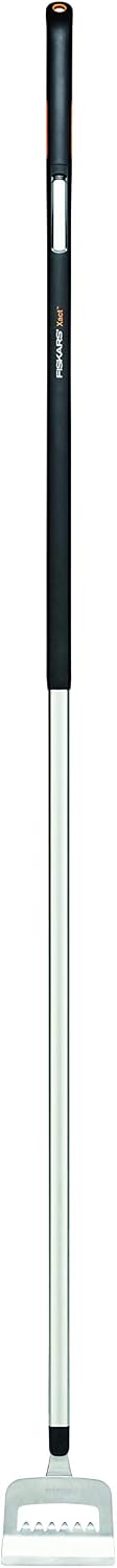 Fiskars Xact Dutch Hoe 125 mm, Length: 170.2 cm, Width: 12.4 cm, Black/Orange, Stainless Steel/Plastic/Aluminium, 1027041