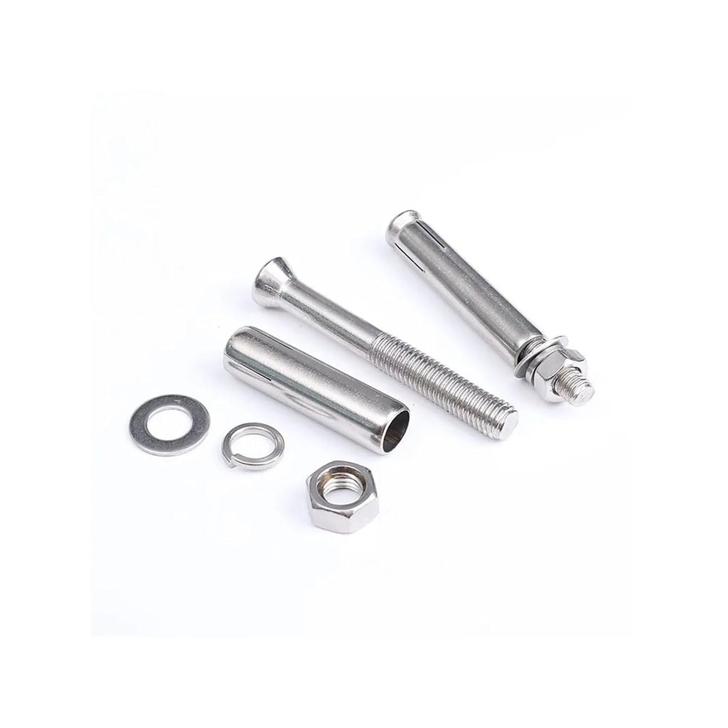 Anchor Bolts,Expansion Bolt, 2-10PCS Stainless Steel Expansion Screws Hex Head Sleeve Anchor M6 M8 M10 Half-Tooth Concrete Anchors Bolts Hook Bolt(90mm,M10 5PCS)