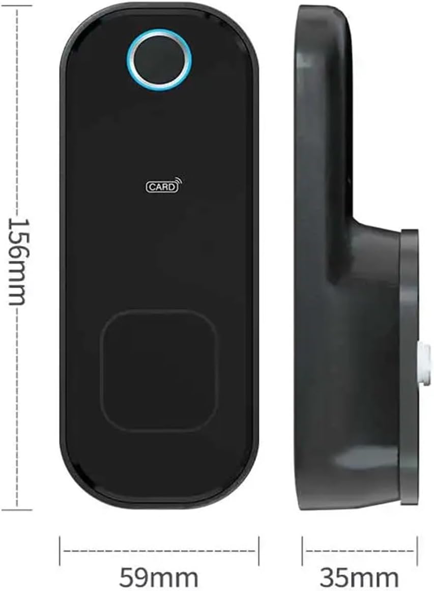 Smart Home Waterproof Smart Electric Rim Lock with Tuya APP Control WiFi Outdoor Gate Door Fingerprint Smart Lock