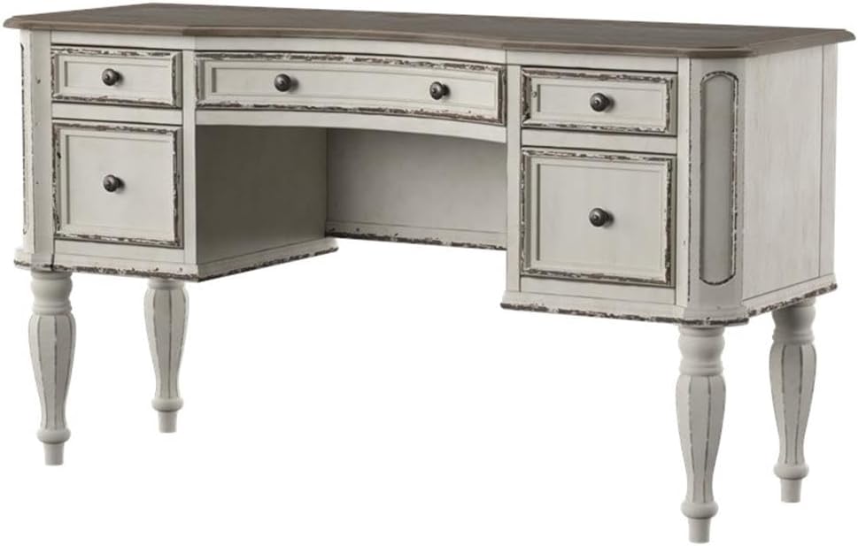 Liberty Furniture Industries Magnolia Manor Vanity Desk, W54 x D18 x H30, White