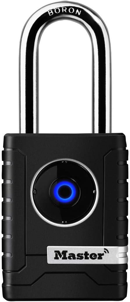 Master Lock 4401EURLHENT Professional Bluetooth Smart Padlock [Bluetooth Compatible with Smartphones] [Long Shackle] [Weatherproof]