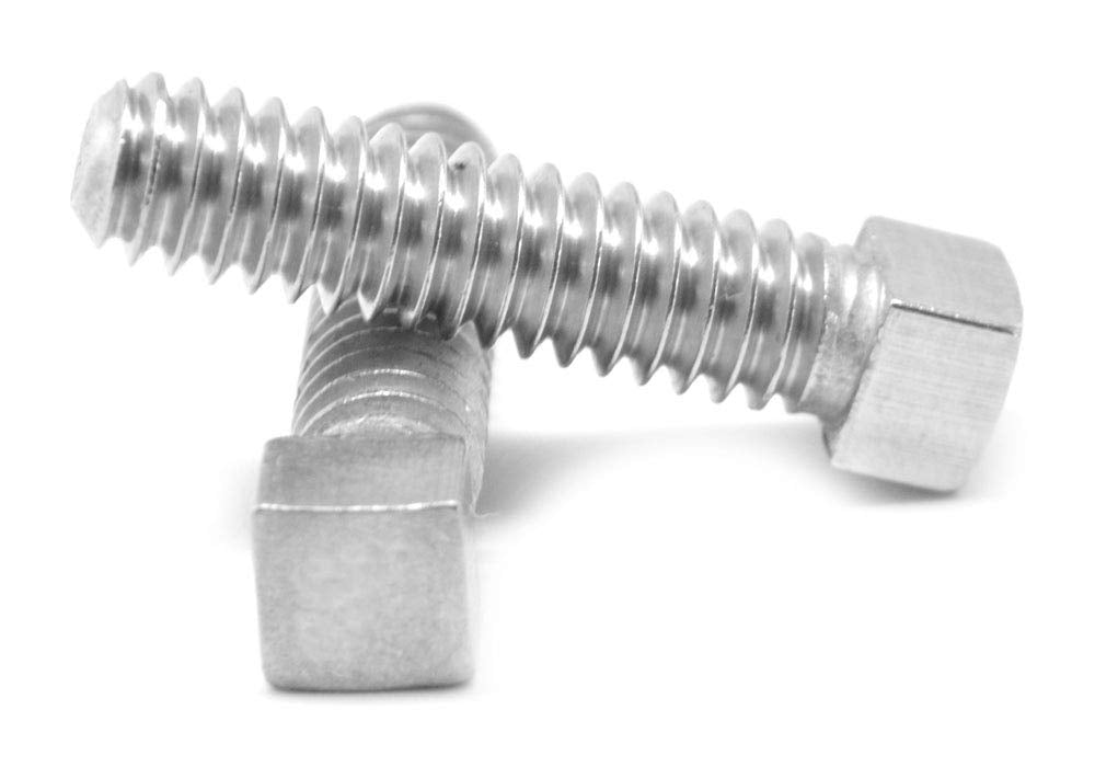 5/16'-18 x 1 1/2' (FT) Coarse Thread Square Head Set Screw Cup Point Stainless Steel 18-8 Pk 100