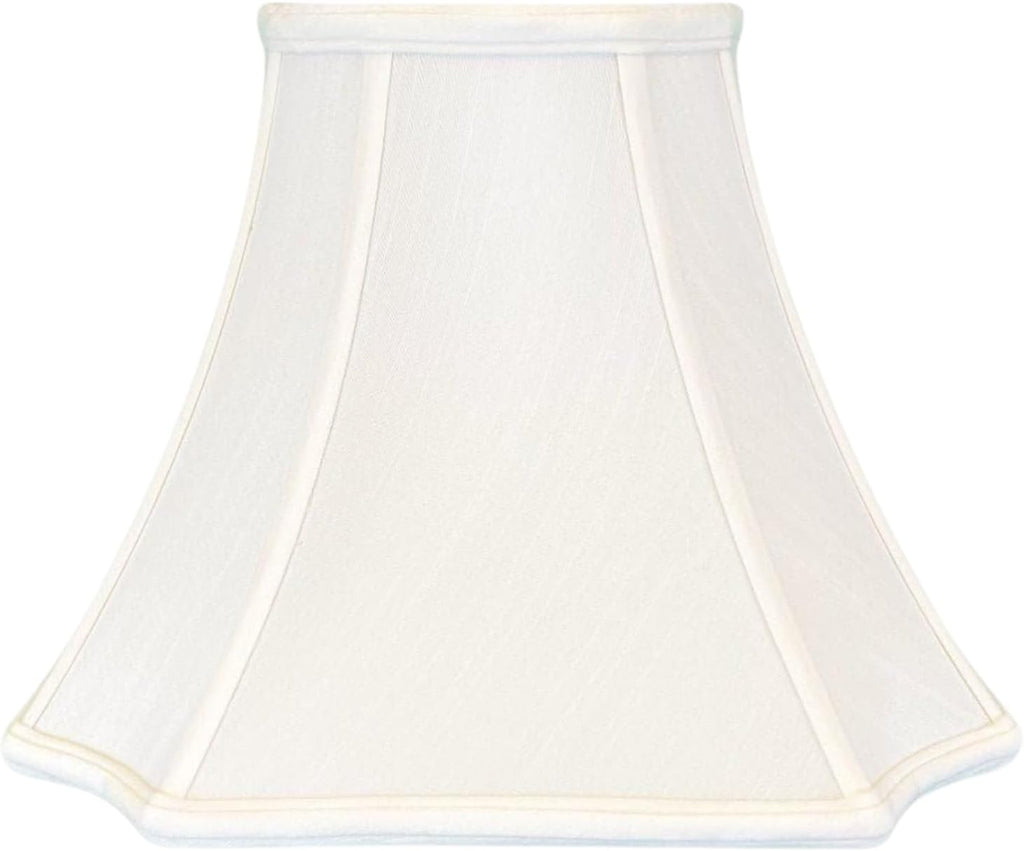 Royal Designs, Inc. BS-714-16WH-2 Square Inverted Corner Bell Basic Lamp Shade, 7 x 16 x 11.5, White, 2-Pack