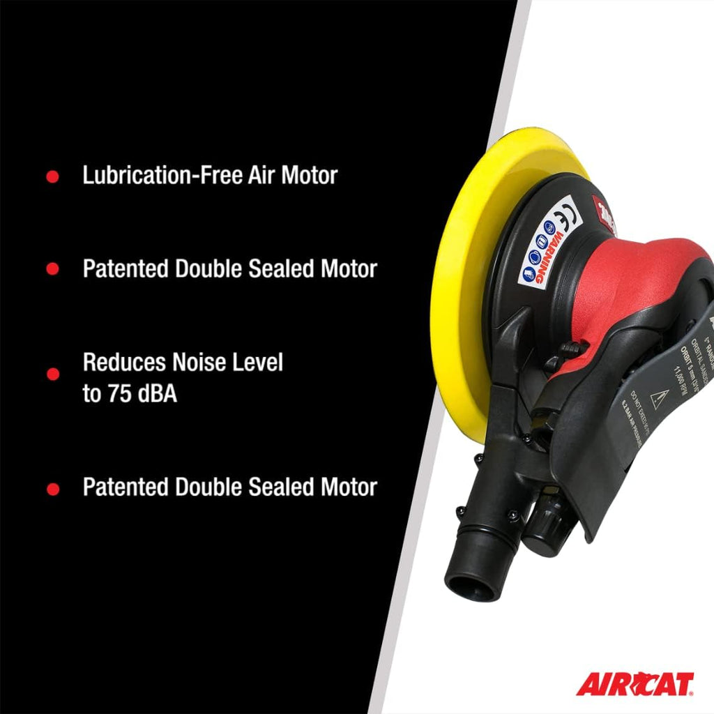 AIRCAT Pneumatic Tools 6700-6-336CV: Central Vacuum Orbital Palm Sander 11,000 RPM
