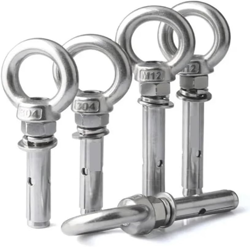 M6~M16 Sleeve Anchor Concrete Expansion Bolt 304Stainless Steel Hook Universal Ring Screws(M16x120mm 1pc)