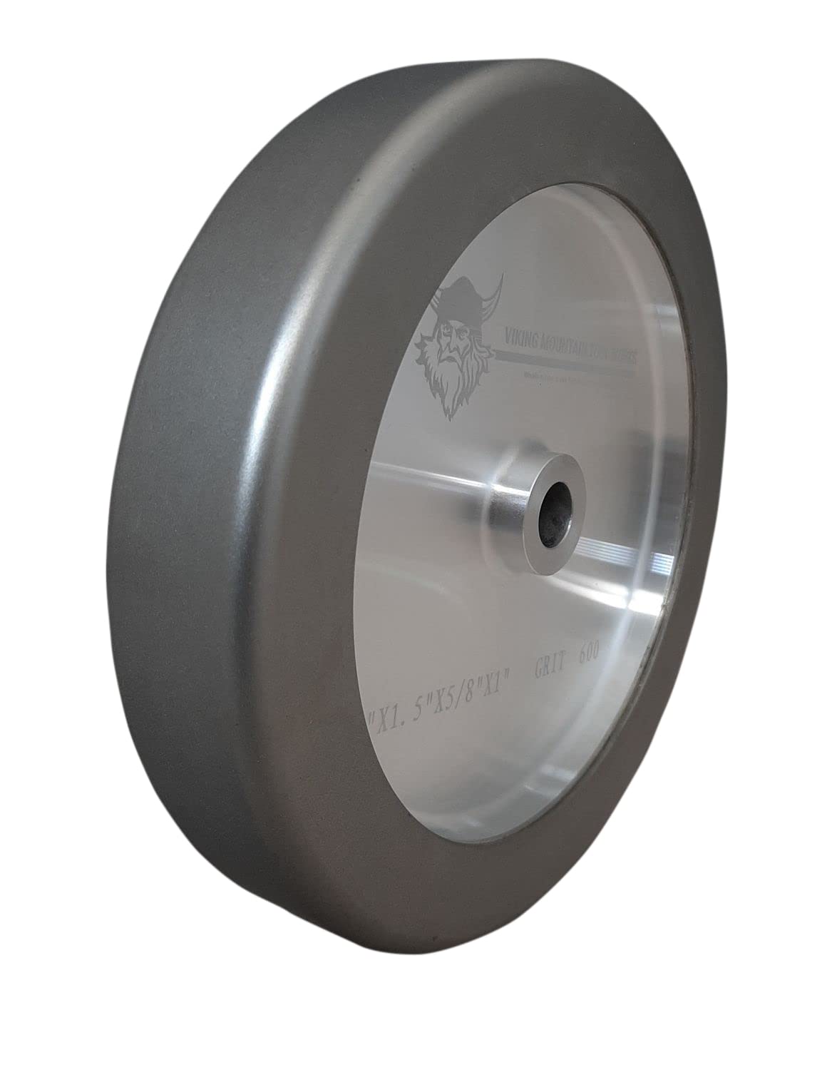 Viking Mountain Tool Works 8X1.5 inch CBN Grinding Wheel 600 Grit, 1.5' Wide, 1' Side Walls, 1/4 Radius Each Side, 5/8' Arbor, For Bench Grinders