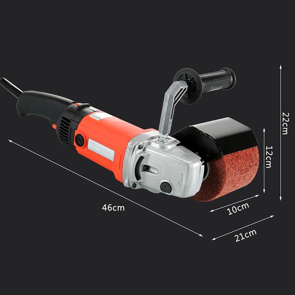 Brush Polishing Machine, Electric Handheld Polisher, Burnishing Machine 1400W, 6-speed Adjustment, Sander with Burnishing Wheel, for Stainless Steel, Metal, Floor, Wood