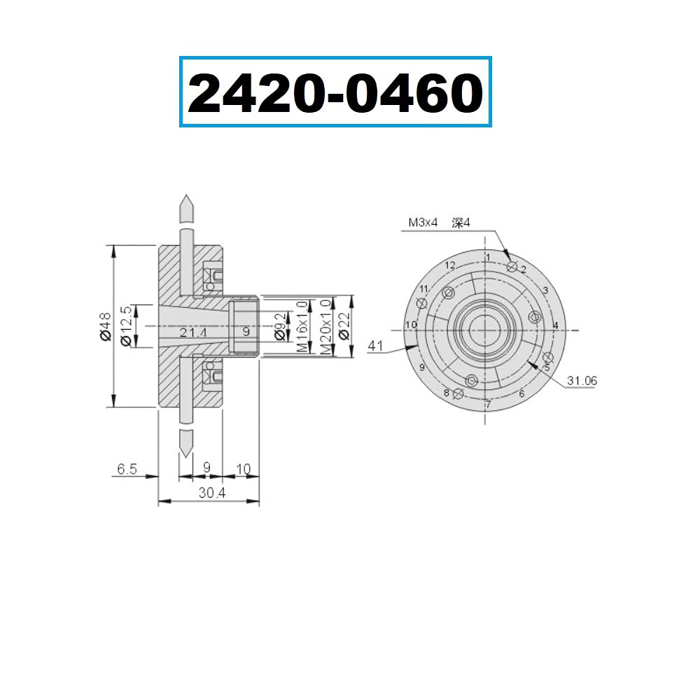 HHIP 2420-0460 P60 Petewe Grinding Wheel Adapter