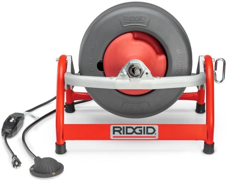 Ridgid 53122 K-3800 W/C-45 Drum Machine For 3/4' To 4' Drain Lines, with C-45 1/2' x 75'. Inner Core Cable & Tool Set, 115V