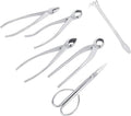 6X Bonsai tools, gardening plant and tree pruning tools, including concave shears, ball shears, trunk splitters and bonsai scissors.