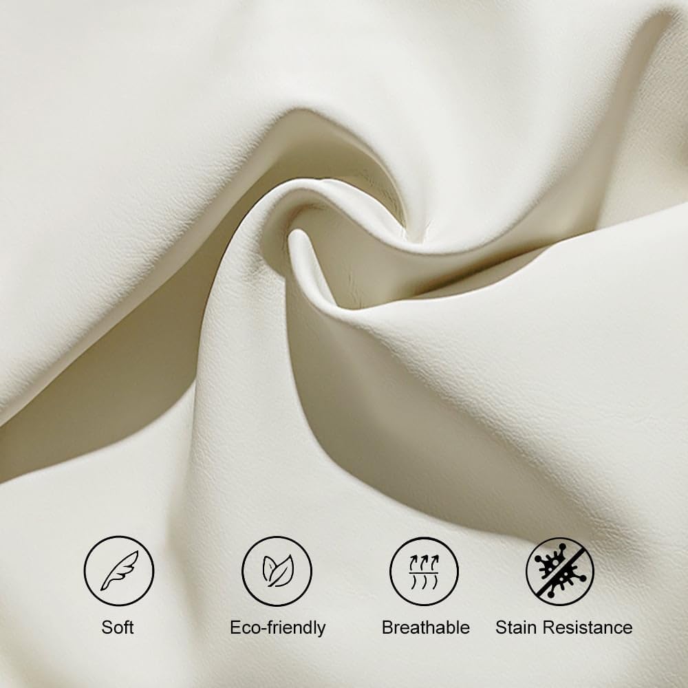 homary 3 Piece Bedroom Sets, White Nightstands Set of 2 and 6 Drawers Dresser, Smart Night Stand with Wireless Charging USB, Faux Leather Chest of Drawers Storage Drawers 3Pcs