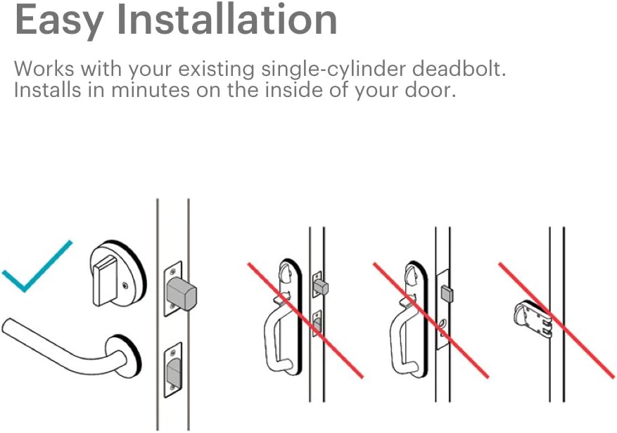 August Home Smart Lock Pro + Connect Hub - Wi-Fi Smart Lock for Keyless Entry - Works with Alexa, Google Assistant, and more – Silver