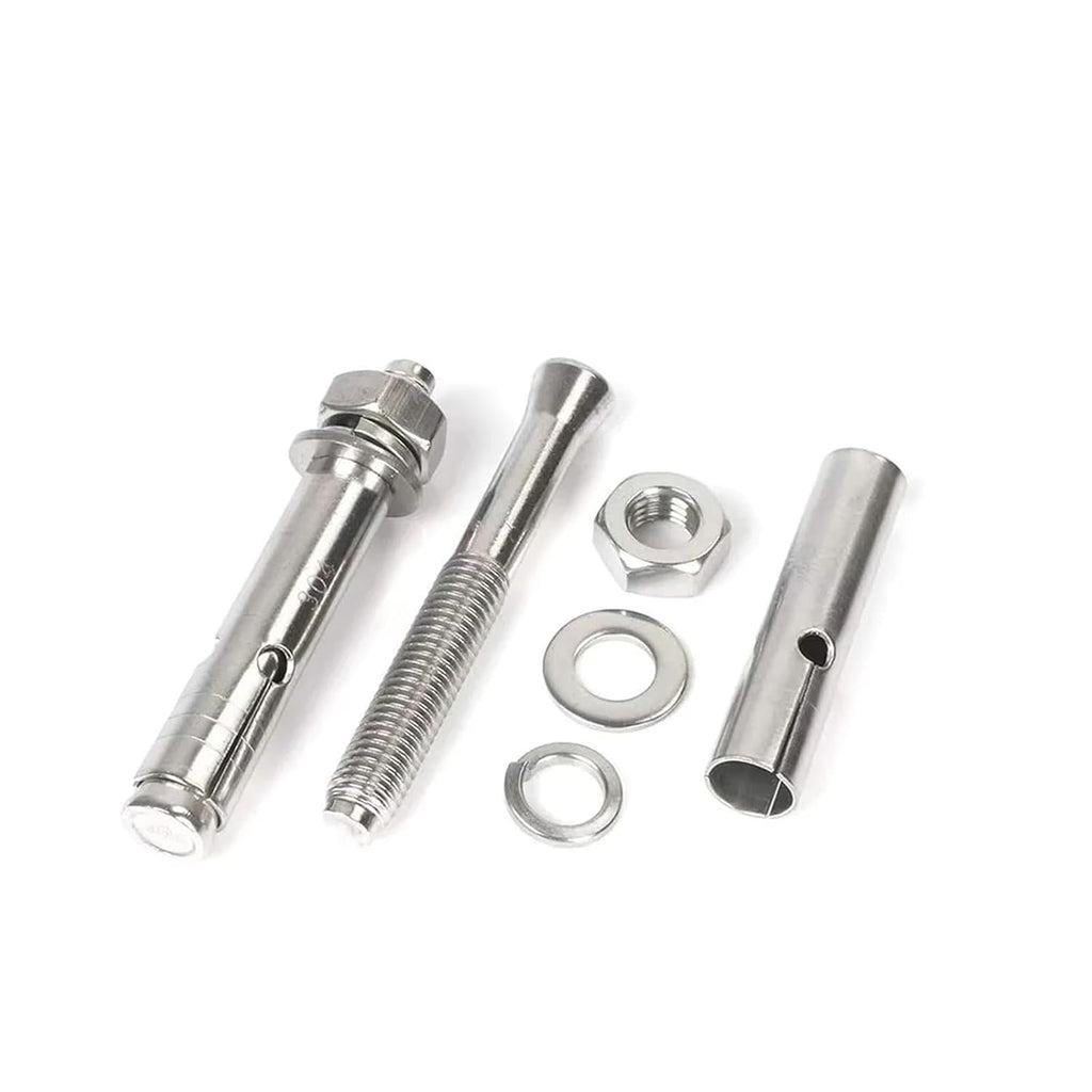 Anchor Bolts,Expansion Bolt, 2-10PCS Stainless Steel Expansion Screws Hex Head Sleeve Anchor M6 M8 M10 Half-Tooth Concrete Anchors Bolts Hook Bolt(80mm,M10 5PCS)