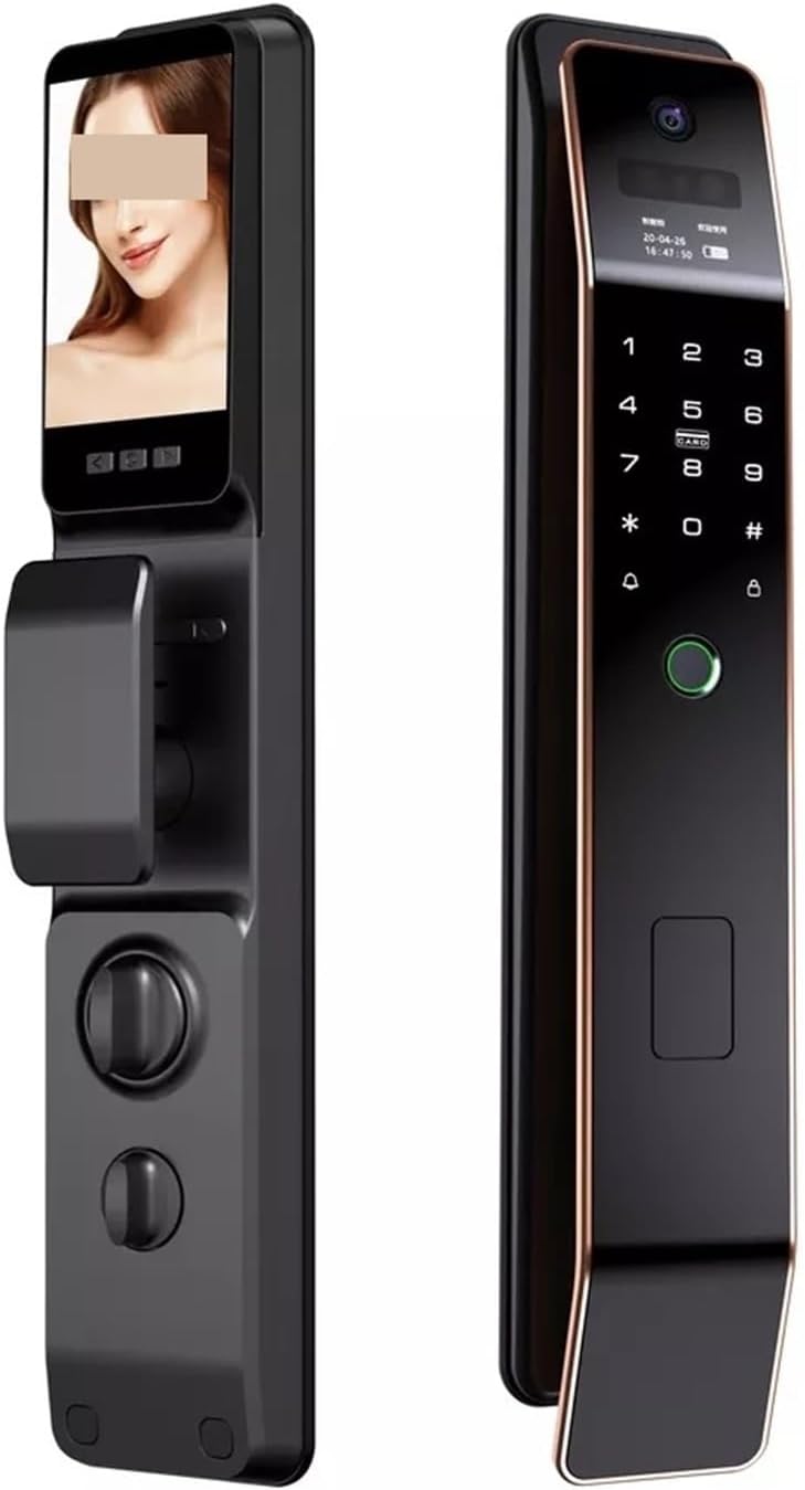 Luxury Smart Lock with Camera, Outdoor Safety Electronic Lock, 3D Facial Recognition Smart Door Lock
