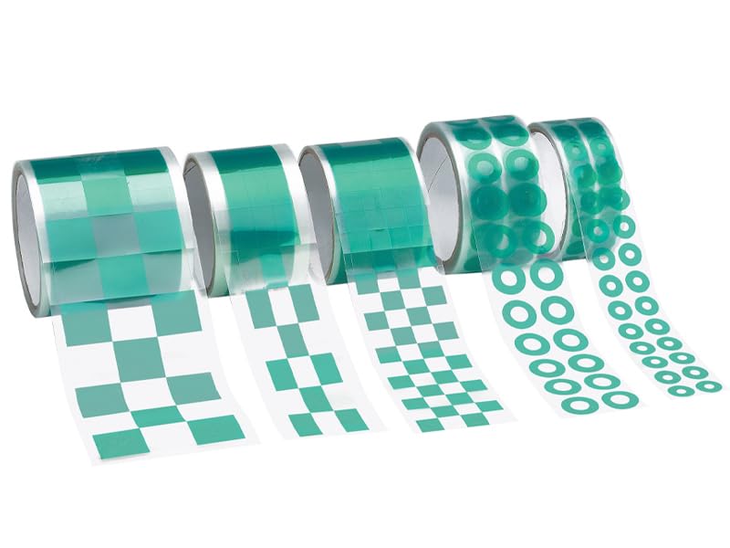 Caplugs PC-SH Series PC500x750RT - Powder Peel Green Discs, Squares, and Rectangles - Powder Coating, E-Coating, Anodizing, Rectangle, Green Polyester, 0.500' x 0.750' (1000 per Roll)