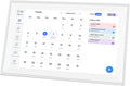 Hyuduo 15.6 Inch Smart Digital Calendar Planner Interactive Touchscreen Family Organizer with Chore Chart & Photo Frame for Home Office Wall Desk Mountable (US Plug 100‑240V)