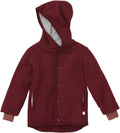 Ecoable Organic Boiled Merino Wool Jacket Kids, Hooded Coat Boys Girls, Made in Germany