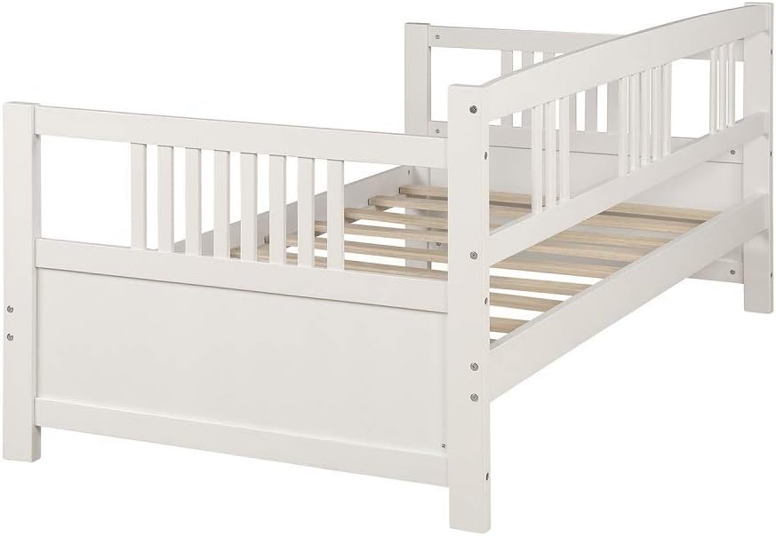 Harper & Bright Designs Twin Daybed Frame, Solid Wood Daybed Frame,No Box Spring Needed, White Daybed