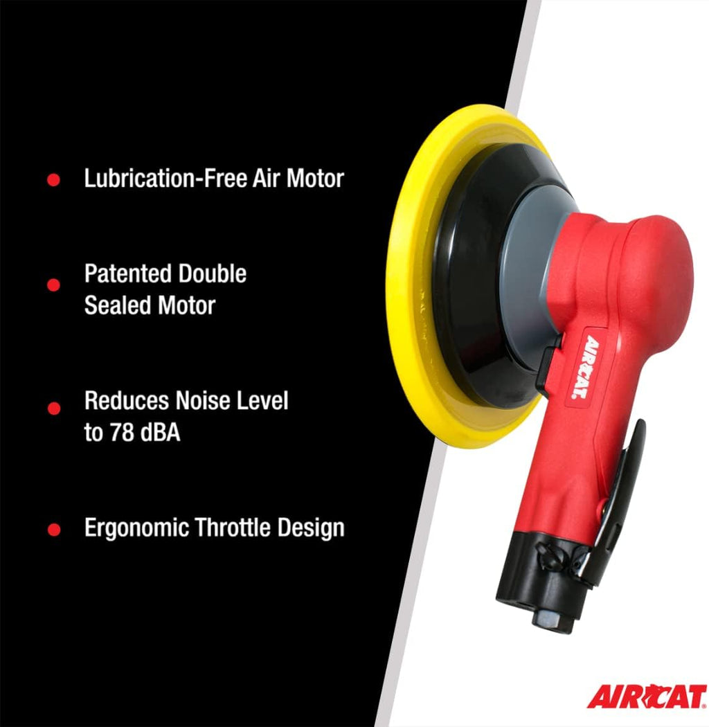 AIRCAT Pneumatic Tools 6700-8G: Non Vac Geared Planetary Motion Sander 900 RPM
