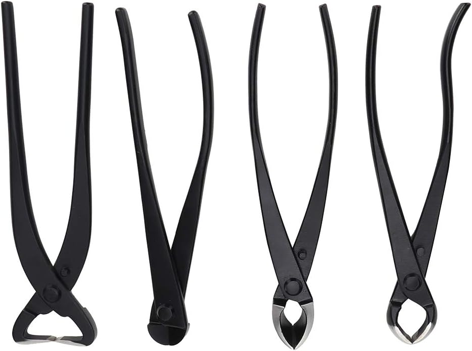 Secateurs Set,4pcs Multifunctional Bonsai Garden Pruning Kit with Storage Bag,Professional High Carbon Alloy Steel Blade Bypass Hand Pruner