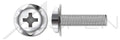 (5000 pcs) #6-32 X 1/2', Square Cone SEMS Washer Machine Screws, Pan Phillips Drive, Stainless Steel, Washer Material 410 Stainless Steel