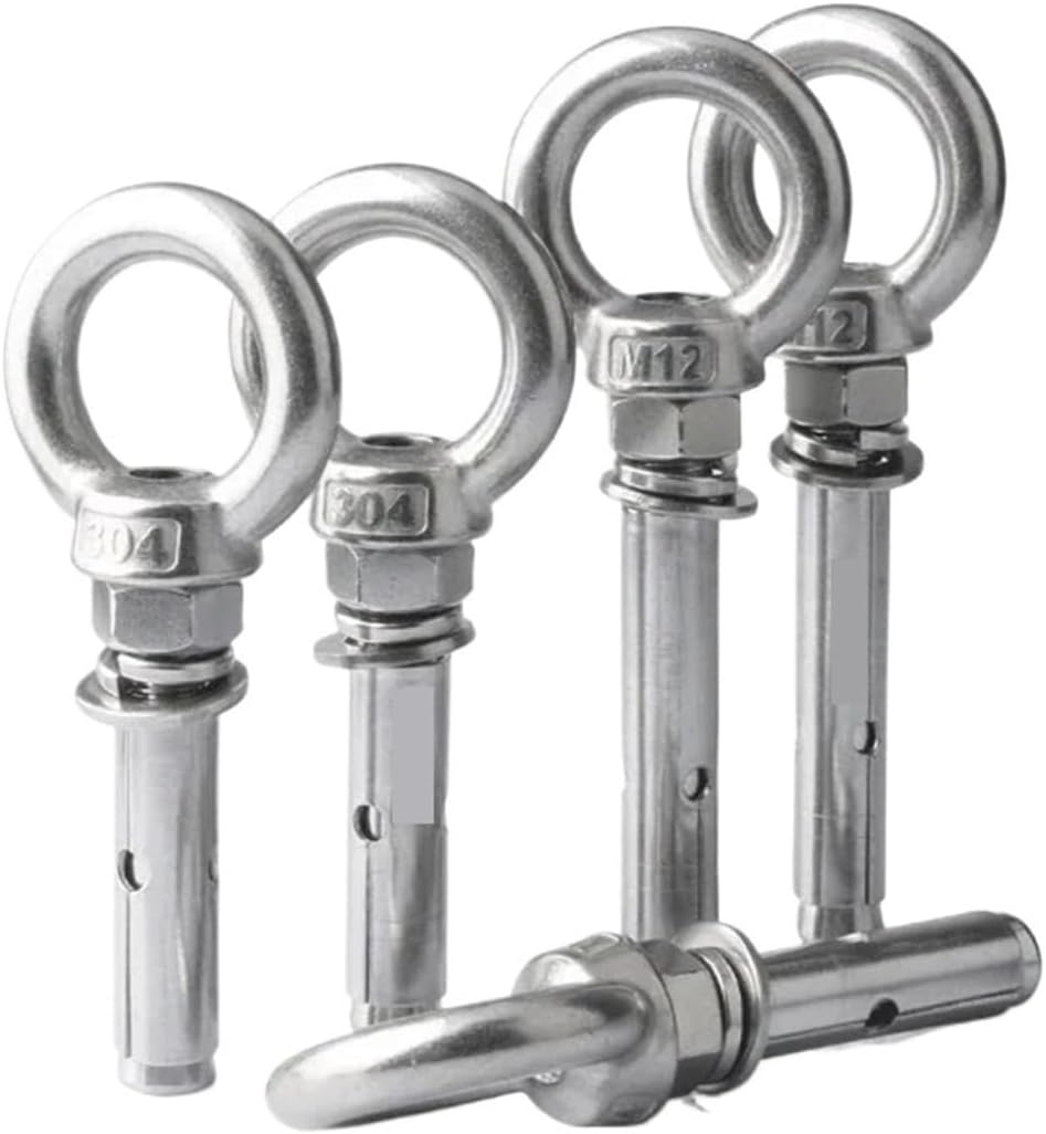Sleeve Anchor Concrete Expansion Eye Bolt 304 Stainless Steel Installation Artifact Hook Long Universal Ring Screws(M16x100mm 1pc)