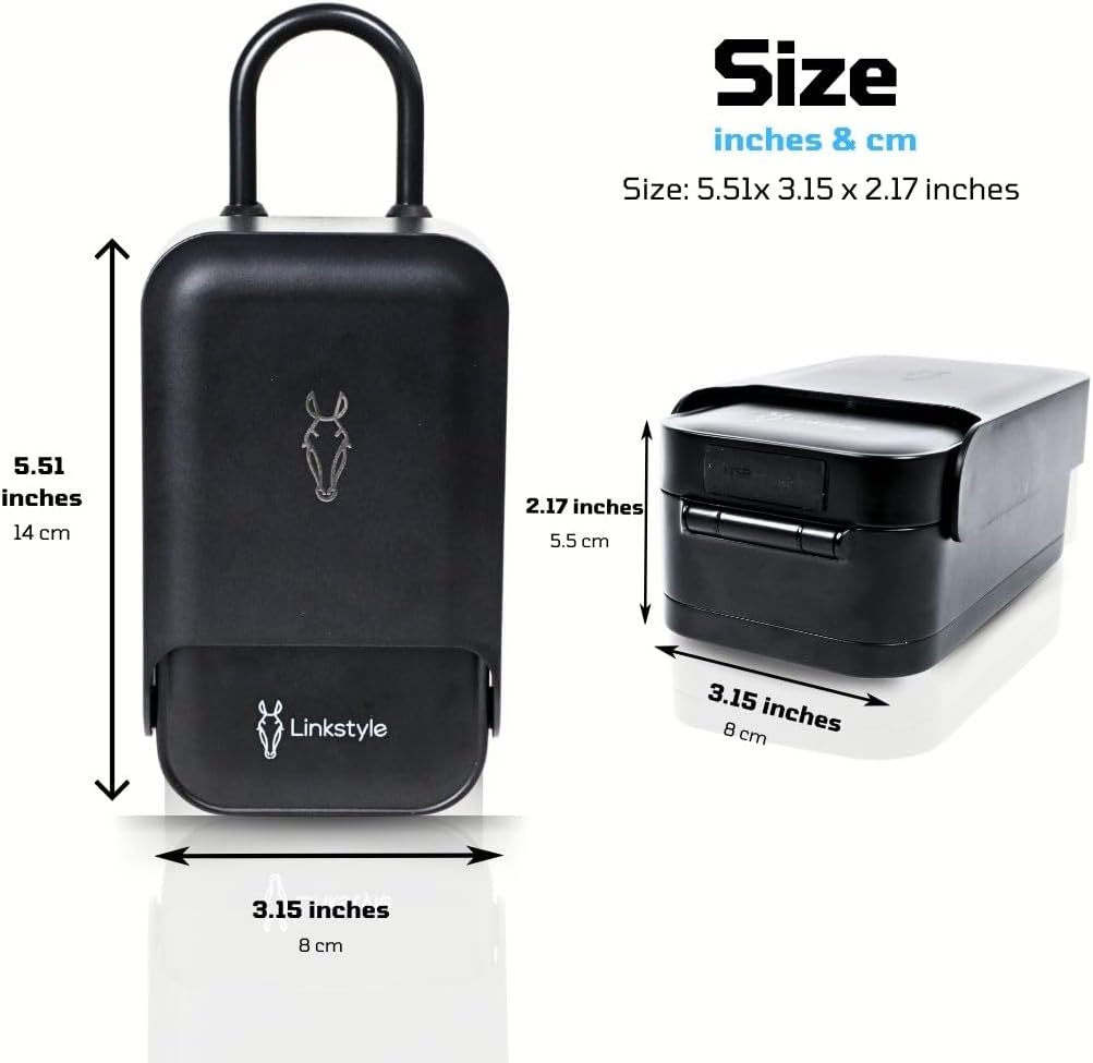Matrix II Smart Key Lock Box by LINKSTYLE — Includes WiFi Hub (2.4GHz wi-fi only) for Remote Access, Waterproof, Wall mountable, 5-Unlock Modes, for Airbnb, Realtors, Hotels, Car Rentals