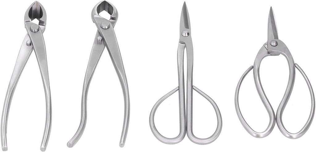 Bonsai Tool Set Stainless Steel Pruning Shears and Knob Cutter, Gardening Scissors Kit with Protective Bag - Durable Sharp Blades, Ergonomic Handle for Bonsai and Garden Care