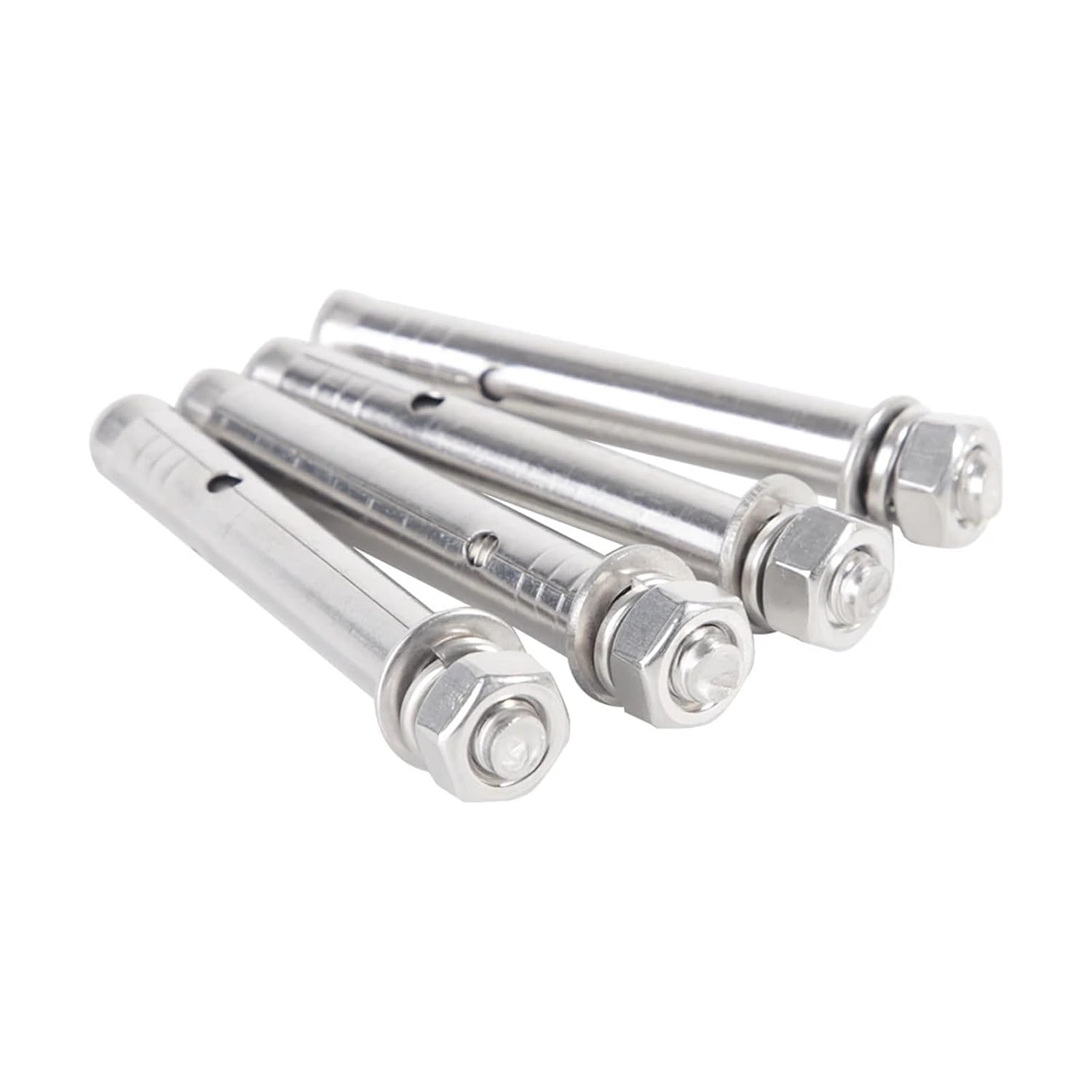 Anchor Bolts,Expansion Bolt, 304 Stainless Steel Expansion Screws Half-Tooth M6 M8 M10 M12 M14 M16 Concrete Anchors Bolts Hook Bolt(110mm,5pcs M12)