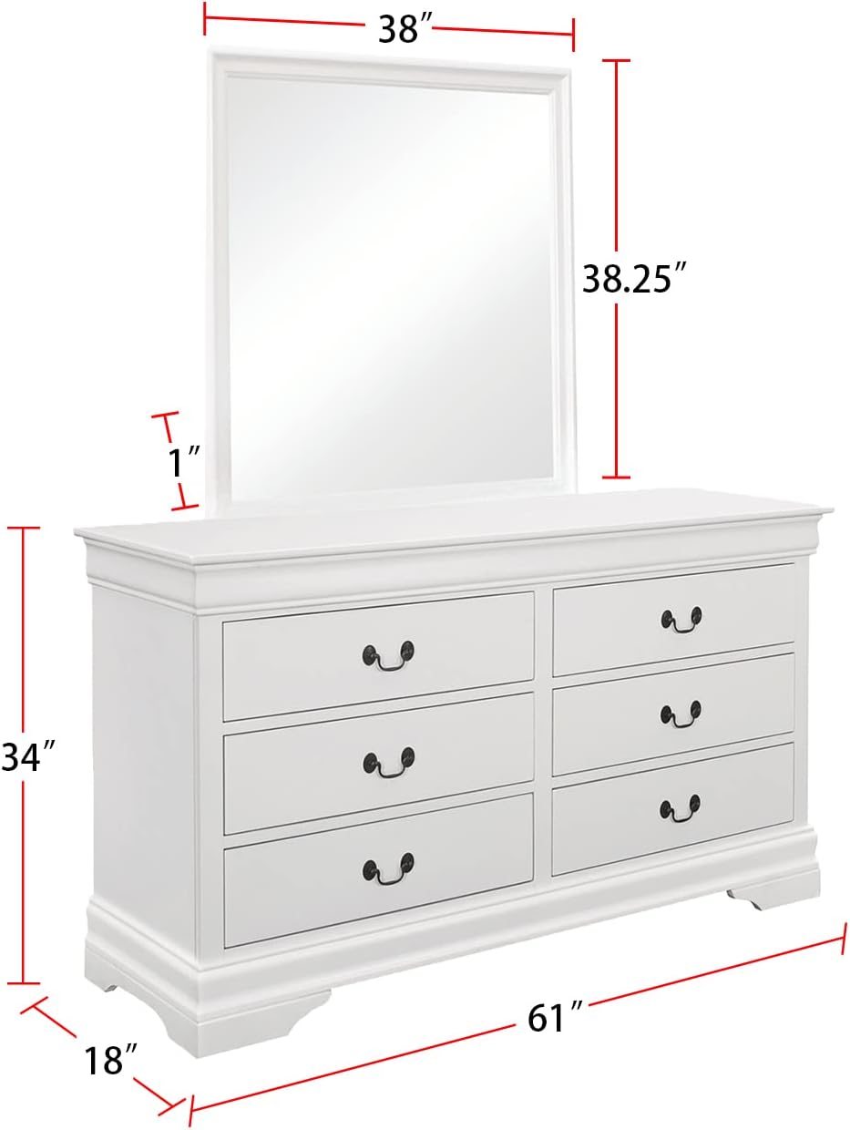 Coaster Louis Philippe Twin Bed 4-Piece Set, White