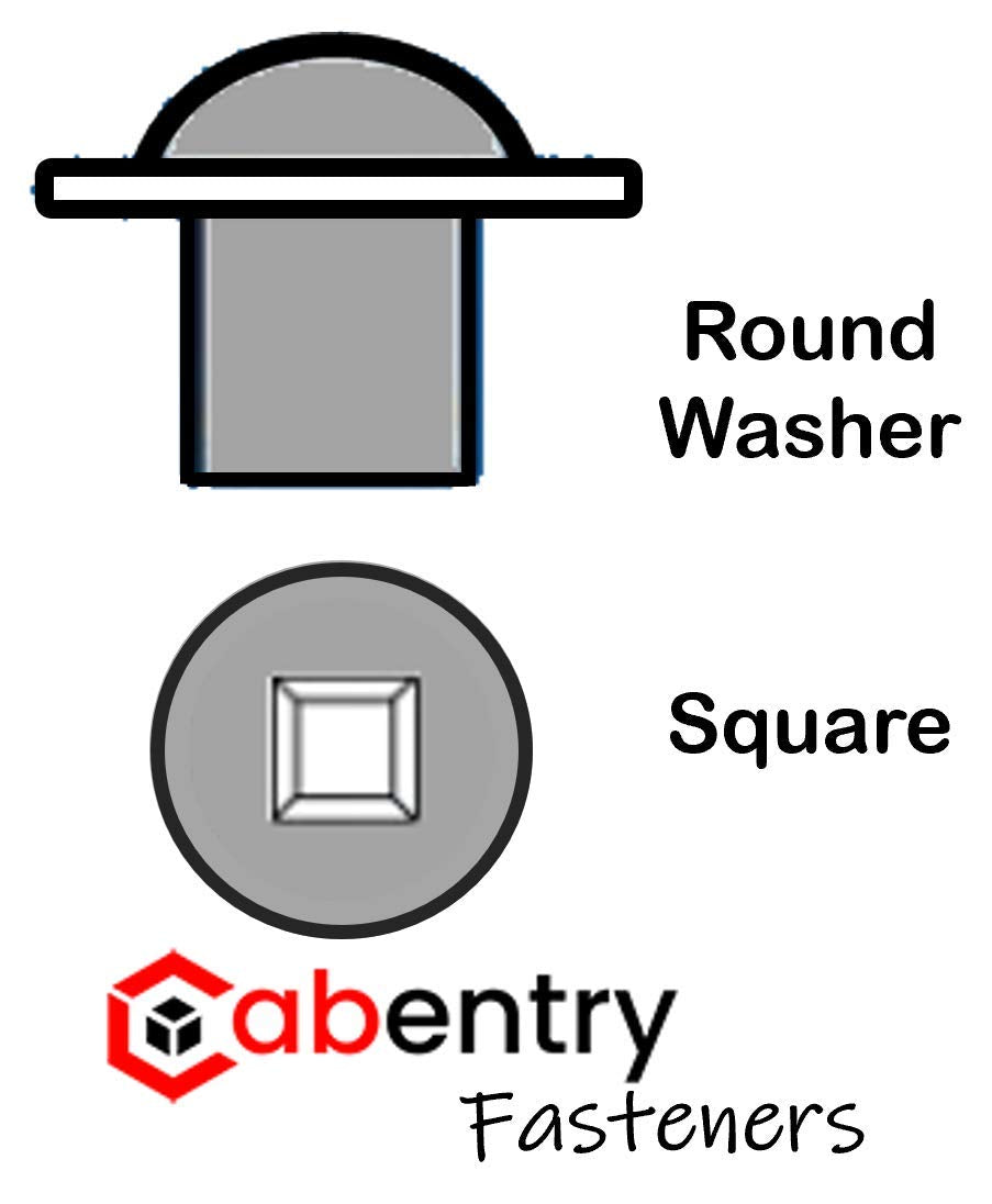 Cabentry Brand | Wood Screws | Round Washer Head | Square Drive | #7 | 1 1/4 Inch | Fine Thread | Type 17 Point | Dry Lube/Plain Finish | 10000 Piece Box