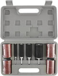 Sanding Drum Sander Tool Kit Set with Case for Drill Press Sanding Machine Kit Sandpaper for Drill Press Rotary Tools Grinding,as shown