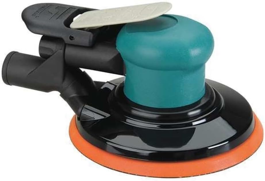 Dynabrade (59029) Dynorbital-Spirit 6' (152 mm) Diameter Random Orbital Sander, Central Vacuum | Proportionate 3/16' (5 mm) Diameter Orbit | 12000 RPM Pneumatic Motor
