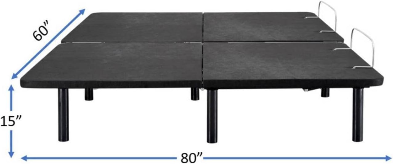 Naomi Home Serenity Split King Adjustable Bed Frame with Wireless Remote Ergonomic Head and Foot Incline Electric Bed Frame Easy Assembly Smart Frame Split King Size Ideal for Snoring Relief