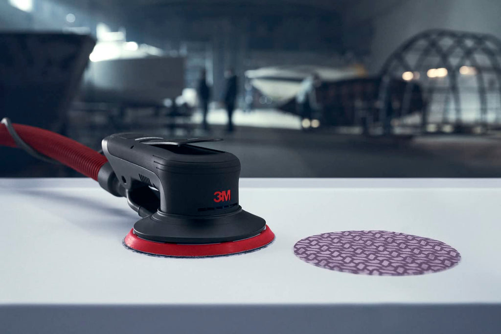3M Xtract Random Orbital Sander, Pneumatic 88942, 5 in, with Central Vacuum Attachment, 3/16 in Orbit, Ergonomic and Lightweight ROS, .28 HP (209W) Motor Black