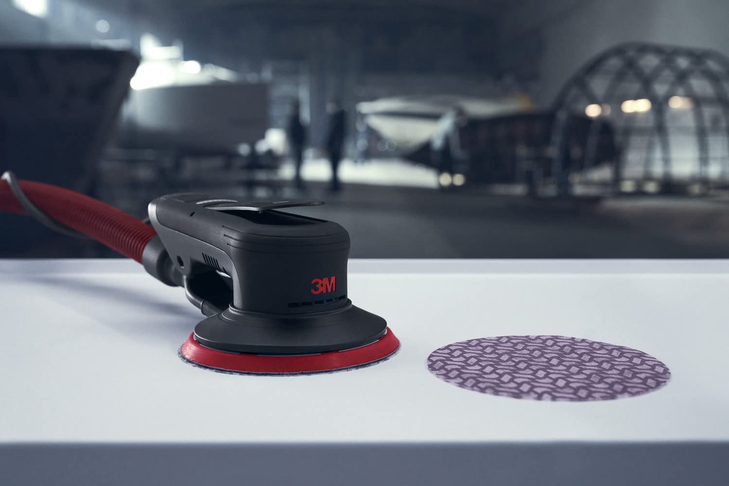3M Xtract Random Orbital Sander, Pneumatic 88942, 5 in, with Central Vacuum Attachment, 3/16 in Orbit, Ergonomic and Lightweight ROS, .28 HP (209W) Motor Black