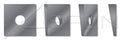 (180 pcs) 1/2', ID=17/32', OD=1-3/4', THK=0.313', Square Beveled Structural Levelling Washers, Steel, Hardened