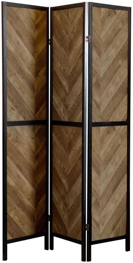 Coaster Furniture Panel Screen Rustic Tobacco Black 962922