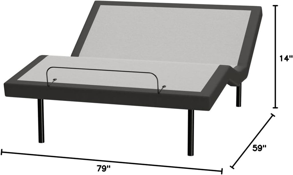 GhostBed Adjustable Bed Frame Base with Wireless Remote - Zero Gravity & Massage Settings, USB Ports, Relaxing Adjustable Bed Frame Queen