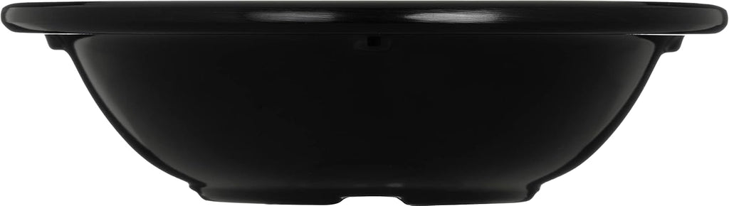 Carlisle FoodService Products Kingline Reusable Plastic Bowl Fruit Bowl with Rim for Home and Restaurant, Melamine, 4.75 Ounces, Black, (Pack of 48)